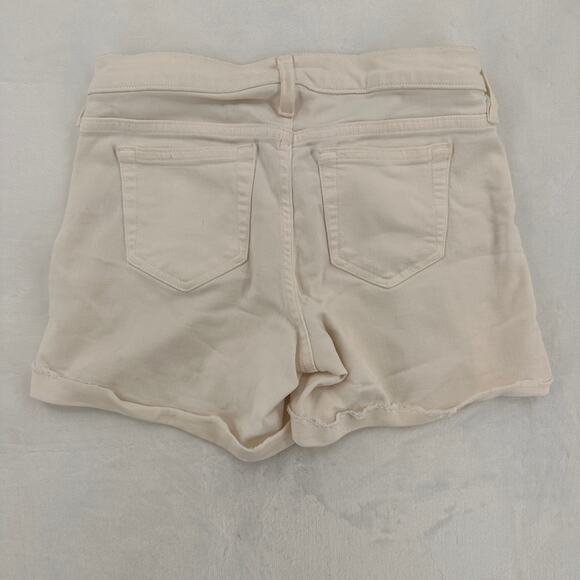 J.Crew Washed White Elastic Stretch Shorts Size 27 - Picture 4 of 5